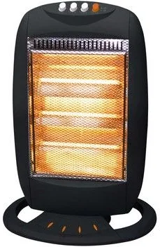 Ardes AR454B HALO12 Stufa Alogena 3 Elementi 1200W Oscillante per ambienti fino a 40 m³ colore Nero