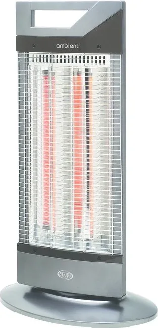 Argoclima 191070154 Ambient Stufa Elettrica Fibra di Carbonio 1000 W Oscillazione 70° colore Nero Grigio