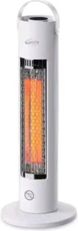 Argoclima sting stufa elettrica 600w 2 intensita di calore tubolare in fibra di carbonio dispositivo di sicurezza antiribaltamento spegnimento automatico bianco