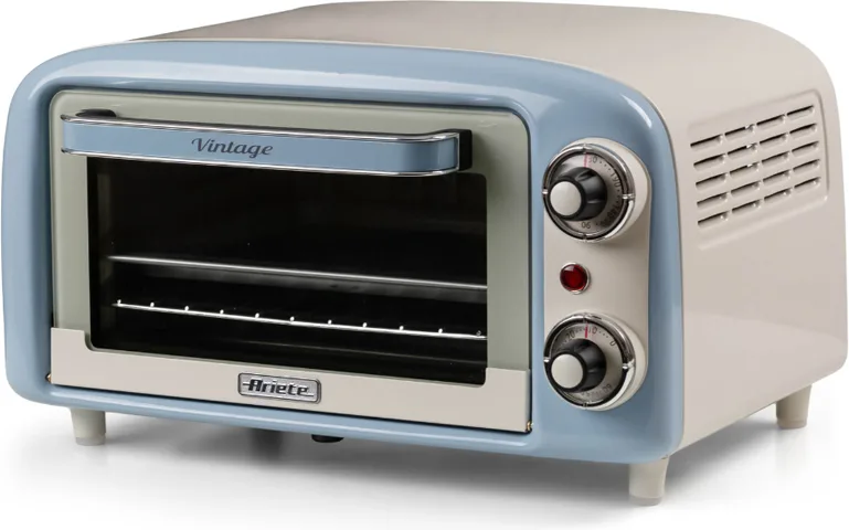 Ariete 3919 Vintage Forno Elettrico 10 L 800W Grill Timer 60 min Doppio Vetro colore Celeste