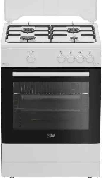 Beko FBG62010DW Cucina a Gas 4 Fuochi 64 Litri Classe A 60 cm (Bianco)