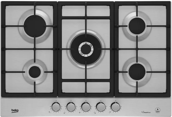 Beko HIAW75226SXE Piano Cottura 5 Fuochi 75 cm (Acciaio Inox)