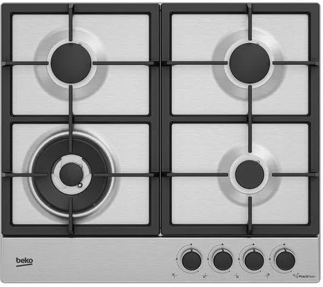 Beko Piano cottura gas Hiaw64225Sxe Piano cottura gas Beko 7751688318 PRACTICLEAN Hiaw64225Sxe Inox