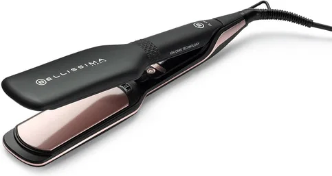 Bellissima Imetec XL ION, piastra lisciante per capelli, piastre larghe, ionizzatore, rivestimento ceramica e cheratina, 5 temperature da 150 a 230°C, ri