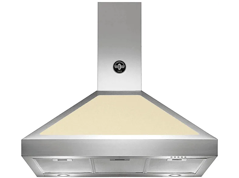 Bertazzoni K90AMHCRA/19 Cappa Aspirante a Parete 90 cm Classe A (Acciaio Inox - Crema)