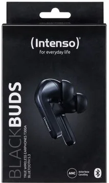Intenso Buds T300A Cuffie Auricolari per Musica e Chiamate Wireless (Nero)