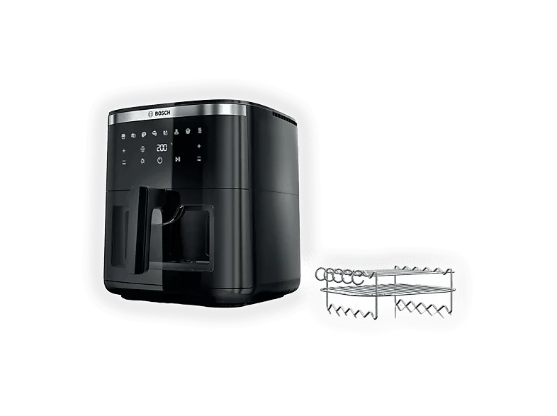 Bosch MAF671B0 Air Fryer Xxl Capacit Friggitrice ad Aria 7.2 Litri 1800 W (Nero)