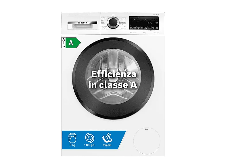 Bosch WGG244Z0IT Lavatrice Carica Frontale 9 KG 1400 Giri/min Classe A (Bianco)