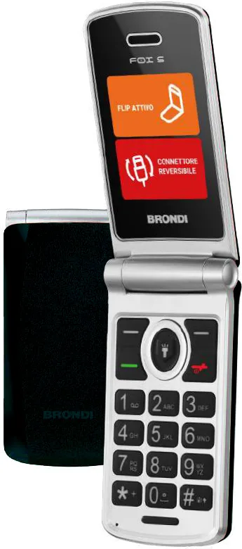 Brondi Fox S Nero 10282090 Telefono Cellulare Dual Sim con Flip Attivo