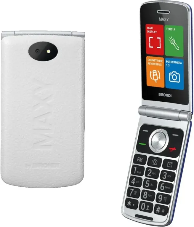 Brondi Maxy White Telefono Cellulare Dual SIM Radio FM e Torcia LED