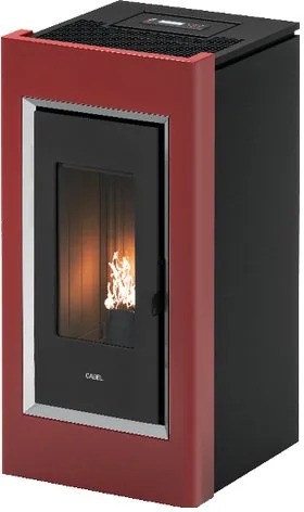 Cadel 7022072 Prince 11 Stufa a pellet 10 5 kW 90% rendimento 25 kg serbatoio colore Nero Rosso
