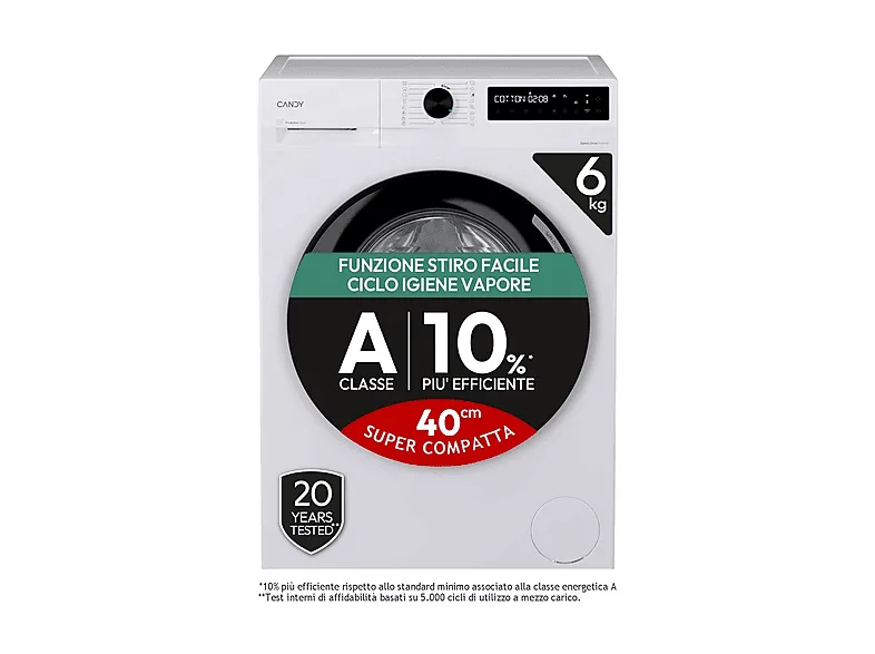 Candy Br 26SCB6-S Lavatrice Carica Frontale 6 KG 1200 Giri/min Classe A (Bianco)