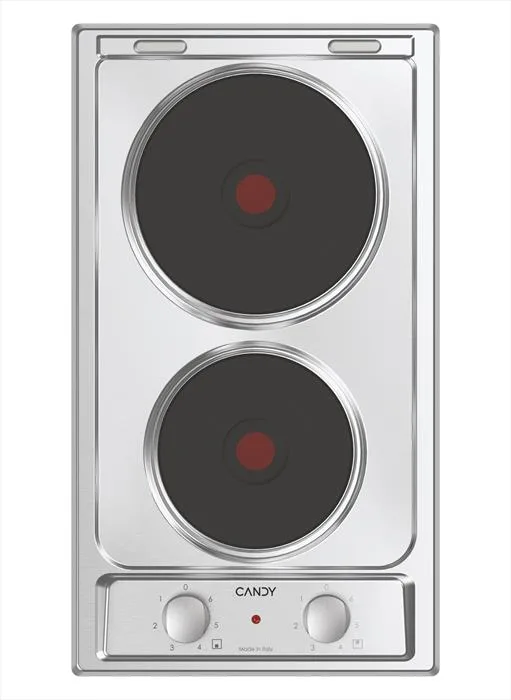 Candy CE32XK Piano Cottura 2 Fuochi 30 cm (Acciaio Inox)
