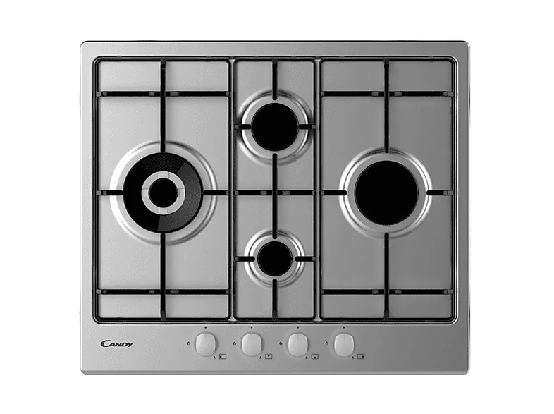 Candy CHW6D4WX Piano Cottura a Gas 4 Fuochi 59,5 cm (Acciaio Inox)