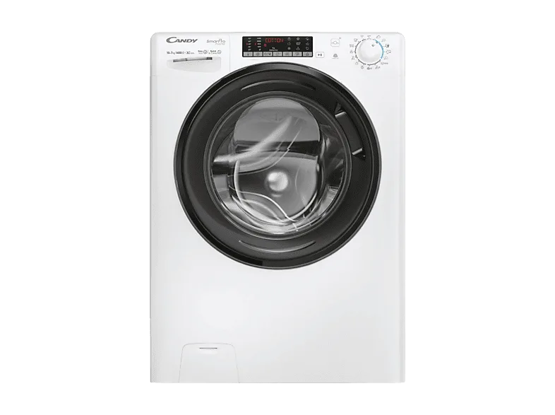 CANDY CSOW41076TWMB8-S LAVASCIUGA, Caricamento frontale, capacità lavaggio 10 kg, asciugatura 7 17 programmi, Profondità 58 cm, Giri 1400 rpm, Bianco, Nero, Classe E