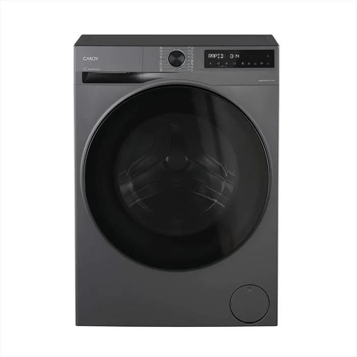 Candy ProWash 550, Lavatrice Carica Frontale 9 KG, 20% più efficente della classe A, 1400 giri, Antracite, Inverter, Vapore, Wi-Fi, Smart Wash, BP 49BL8G-S