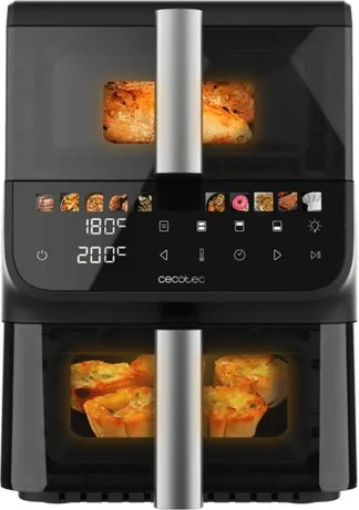 Cecotec Cecofry Duolevel 10000 Duosize Window Friggitrice ad Aria 10 Litri 2000 W (Nero)