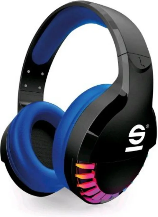 Celly sparco wlheadphone cuffie gaming wireless speed con microfono incorporato archetto regolabile luci led rainbow black blu
