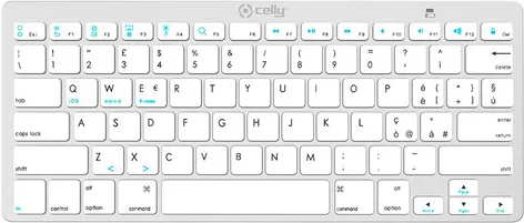 Celly SWKEYBOARDBT tastiera Universale QWERTY Bianco
