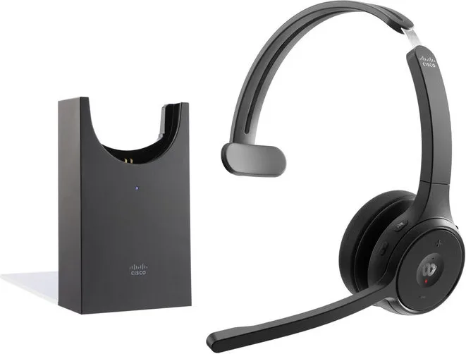 Cisco HS-WL-721-BUNAS-C Cuffie Auricolari per Ufficio Wireless (Nero)
