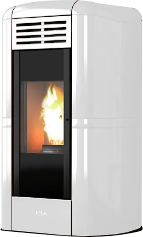 Cola LA13KR0Y Charme Ductable Stufa a Pellet (Bianco)