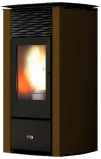 Cola LSANL80Y Termo Focus Plus Termostufa Stufa a Pellet (Nero)