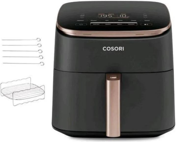 Cosori DC602 Turbo Blaze Chef Edition Friggitrice ad Aria 6 Litri 1725 W (Nero)