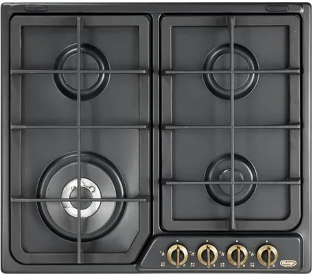 De'Longhi P6DDDL008A Piano Cottura a Gas 4 Fuochi 60 cm (Antracite)