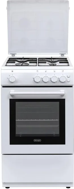 De'Longhi DL554GW Cucina a Gas 4 Fuochi 69 Litri Classe A (Bianco)