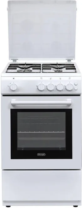 De'Longhi DL554GW2 Cucina a Gas 4 Fuochi 49 Litri Classe A 50 cm (Bianco)