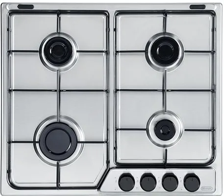 De'Longhi FFA46ASV Piano Cottura a Gas 4 Fuochi 60 cm (Acciaio Inox)