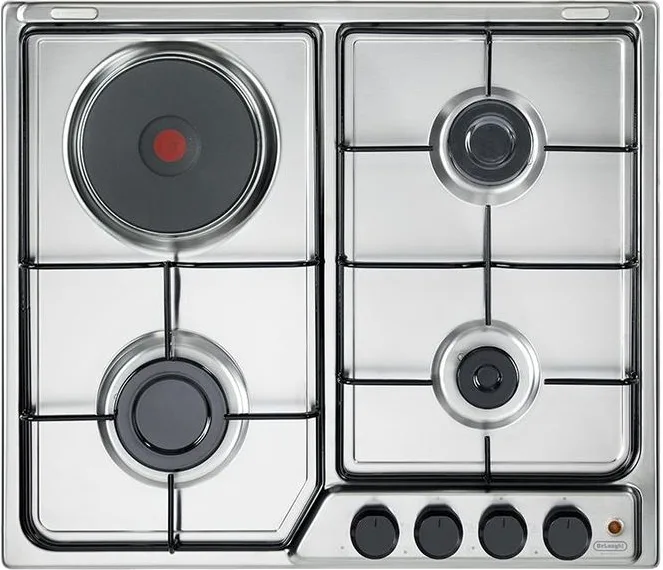 De'Longhi Ffi 36 Er Piano Cottura a Gas 3 Fuochi 60 cm (Acciaio Inox)