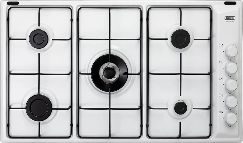 De'Longhi Flb 59 Dd Piano Cottura a Gas 5 Fuochi 86 cm (Bianco)