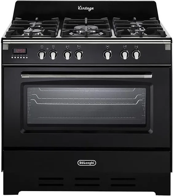 De'Longhi MEM965NNED MasterCook Cucina a Gas Libera Installazione 5 Fuochi Forno Elettrico 87 L 9 Funzioni Classe A (90x60x90 cm) colore Nero