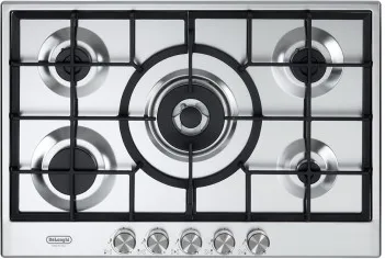 De'Longhi Nsl 575 X Piano Cottura a Gas 5 Fuochi 75 cm (Acciaio Inox)