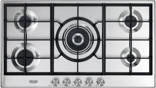 De'Longhi Nsl 590 X Piano Cottura a Gas 5 Fuochi 90 cm (Acciaio Inox)