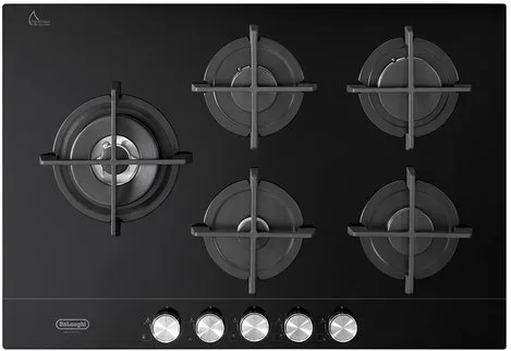 De'Longhi NSL575DNCM Piano Cottura a Gas 5 Fuochi 75 cm (Nero)