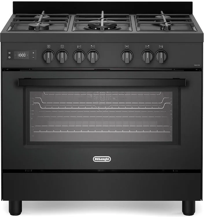 DE LONGHI PRO96MAAED Cucina Gas con forno elettrico da 90 cm Nero