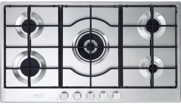 De'Longhi Slf 590 Lx Piano Cottura a Gas 5 Fuochi 90 cm (Acciaio Inox)