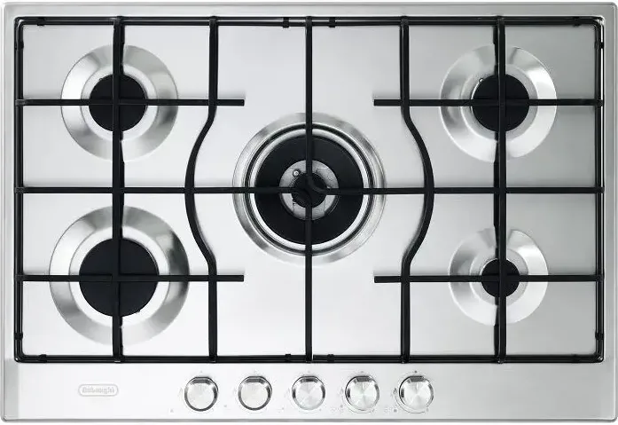 De'Longhi Slf 575 Lx Piano Cottura a Gas 5 Fuochi 75 cm (Acciaio Inox)