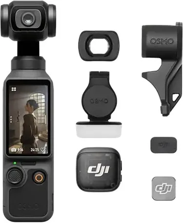 DJI Osmo Pocket 4 Creator Combo videocamera tascabile sensore CMOS 1'' 4K 240fps gimbal 3 assi 37 MP Wi-Fi nero
