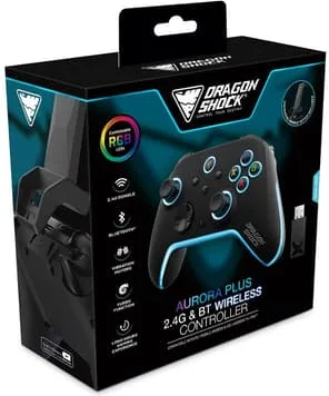Dragonshock Aurora Plus Nero Bluetooth/RF/USB Gamepad Analogico/Digitale Android, PC, Playstation 3, iOS