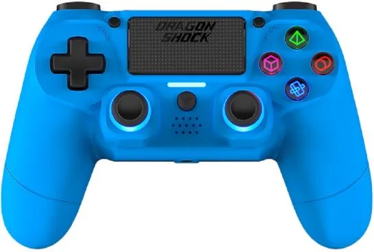 Dragonshock DSCPS4-BL Mizar Gamepad Wireless per PlayStation 4 Bluetooth 5.0 Touchpad LED RGB batteria 620 mAh colore Blu