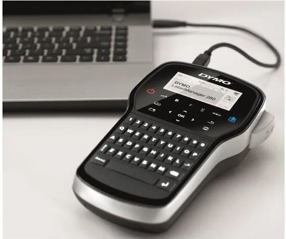 Dymo S0968920 LabelManager 280 Etichettatrice Portatile Termica Tastiera QWERTY Nastri D1 6 9 12mm USB Ricaricabile colore Nero