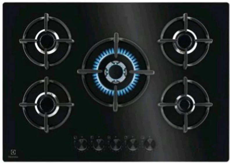 Electrolux EGG75372K Piano Cottura a Gas 5 Fuochi 75 cm (Nero)