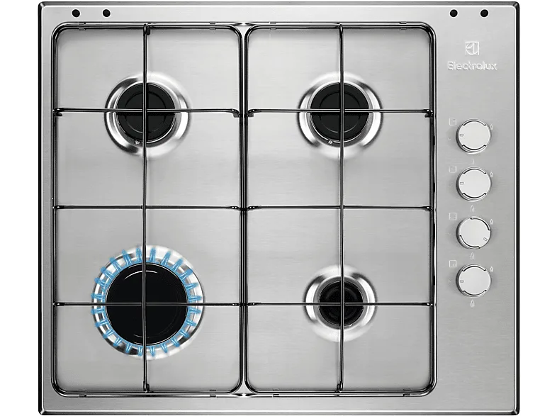 Electrolux EGS6404SX Piano Cottura a Gas 4 Fuochi 60 cm (Acciaio Inox)