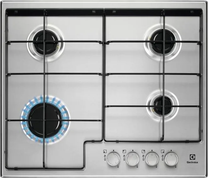 Electrolux EGS6424X Piano Cottura a Gas 4 Fuochi 60 cm (Acciaio Inox)