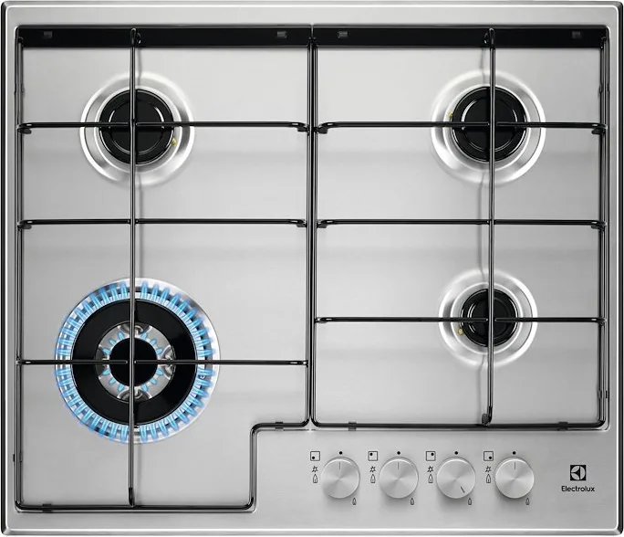 Electrolux EGS6434X Piano Cottura a Gas 4 Fuochi 59 cm (Acciaio Inox)