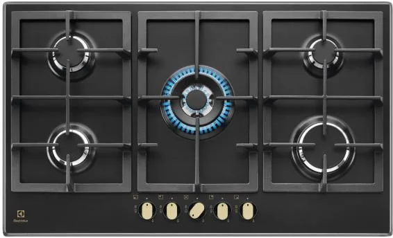 Electrolux KGS9536RN Piano Cottura a Gas 5 Fuochi 90 cm (Nero)