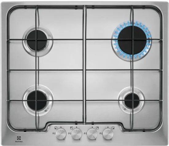 Electrolux PX640XV Piano Cottura a Gas 4 Fuochi 60 cm (Acciaio Inox - Argento)